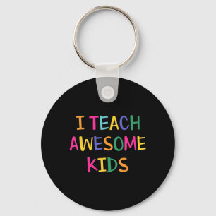 I Teach Awesome Kids Autism Teacher Key Ring