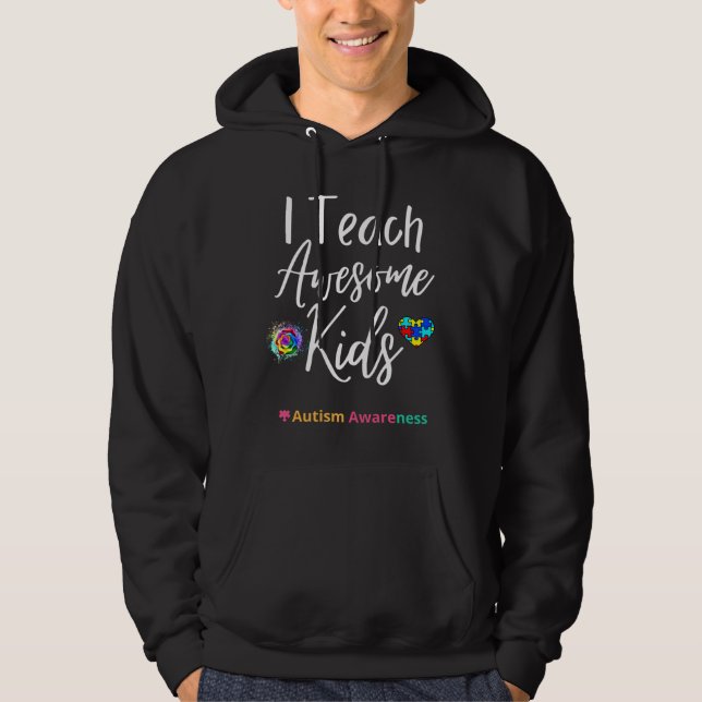 I Teach Awesome Kids Autism Tees Special Education (Front)