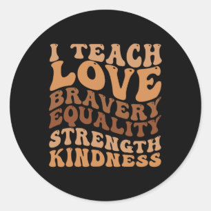 I Teach Black History Month African American Teach Classic Round Sticker
