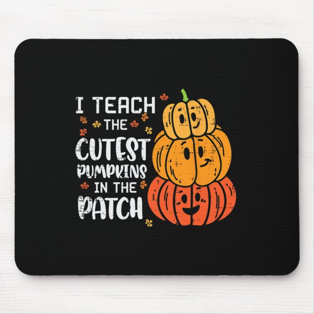 I Teach Coolest Pumpkin Patch Halloween Costume Fa Mouse Mat (Front)