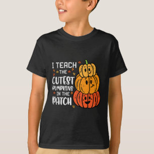 I Teach Coolest Pumpkin Patch Halloween Costume Fa T-Shirt