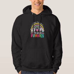 I Teach Cutest Bunnies 2nd Grade Teacher Rainbow E Hoodie
