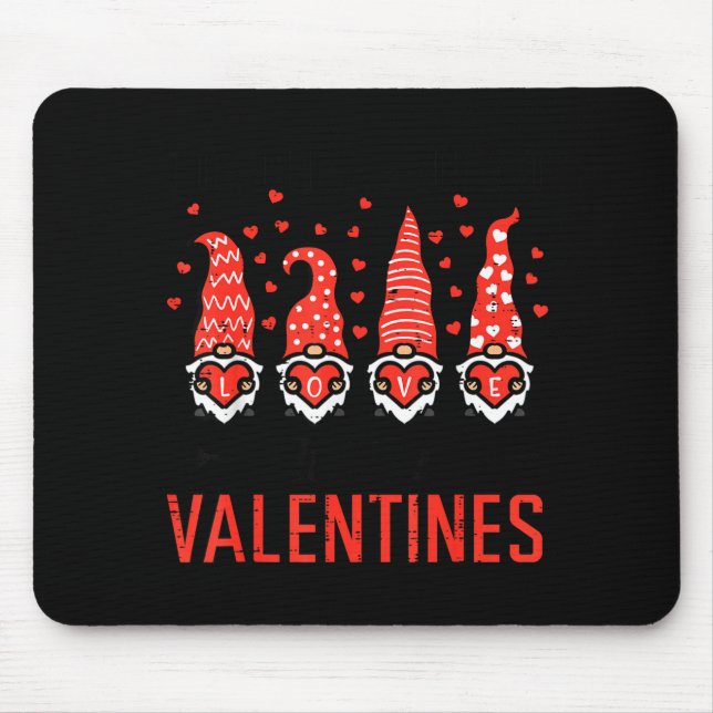 I Teach Cutest Little Valentines Gnomes Love Teach Mouse Mat (Front)