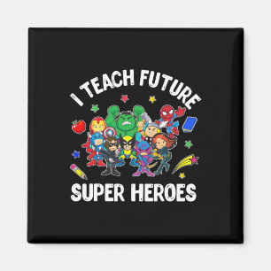 I Teach Future Super Heroes Tee Gift Teaching Moth Magnet