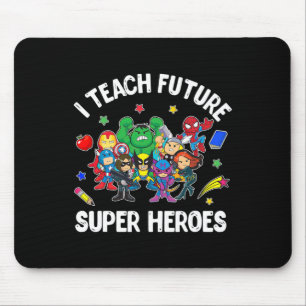 I Teach Future Super Heroes Tee Gift Teaching Moth Mouse Mat