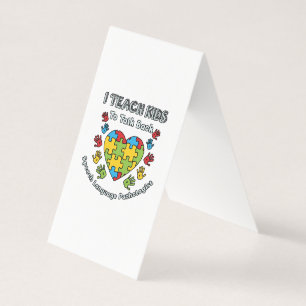 I Teach Kids To Talk Back Speech Language Therapy Business Card