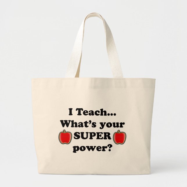 I teach large tote bag (Front)