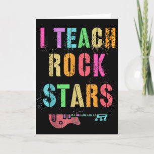 I Teach Rockstars Band Vibes Teacher Rocks My Musi Card