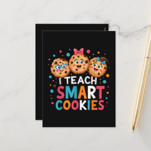 I Teach Smart Cookies Back to School Teacher Holiday Postcard