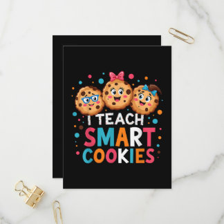 I Teach Smart Cookies Back to School Teacher  Invitation Postcard