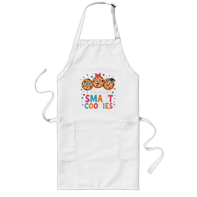 I Teach Smart Cookies Back to School Teacher Long Apron (Front)