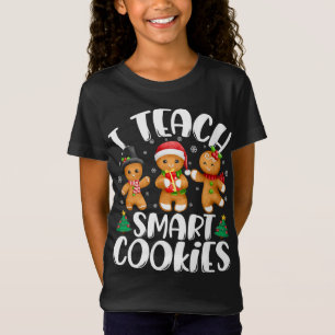 I Teach Smart Cookies Christmas Teacher Cute Ginge T-Shirt