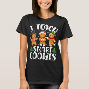 I Teach Smart Cookies Christmas Teacher Cute Ginge T-Shirt