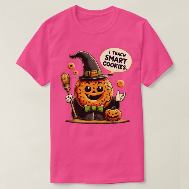 I teach smart cookies teacher Halloween T-Shirt (Design Front)