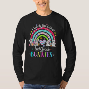 I Teach The Cutest 1st Grade Bunnies Teacher Easte T-Shirt