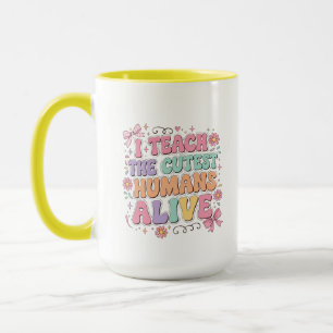 I Teach the Cutest Humans Alive Pastel Teacher App Mug