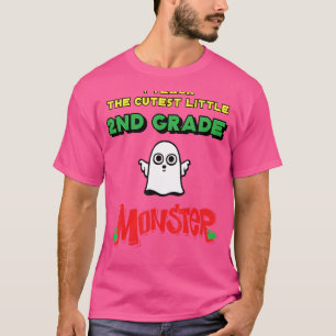 I Teach The Cutest Little 2nd Grade Monster Back T T-Shirt