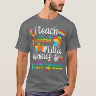 I Teach The Cutest Little Bunnies In 4th Grade Pop T-Shirt