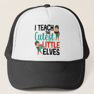 I Teach The Cutest Little Elves Funny Christmas Te Trucker Hat