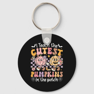 I Teach The Cutest Pumpkins In The Patch Retro Tea Key Ring