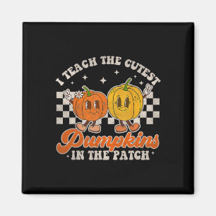 I Teach The Cutest Pumpkins In The Patch Retro Tea Magnet
