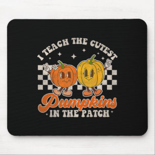 I Teach The Cutest Pumpkins In The Patch Retro Tea Mouse Mat