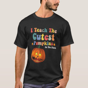 I Teach The Cutest Pumpkins In The Patch Retro Tea T-Shirt
