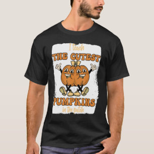 I Teach The Cutest Pumpkins In The Patch Retro Tea T-Shirt