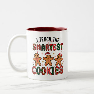 I Teach the Smartest Cookies Teacher Two-Tone Coffee Mug