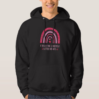 I Teach The Sweetest Hearts Rainbow Teacher Valent Hoodie