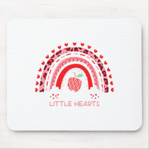 I Teach The Sweetest Hearts Rainbow Teacher Valent Mouse Mat