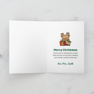 I Teach the Sweetest Little Elves Personalised Card