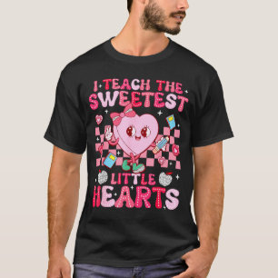 I Teach The Sweetest Little Heart Teacher Valentin T-Shirt