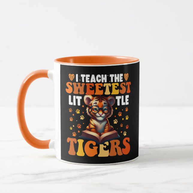 I Teach The Sweetest Little Tigers Teacher Mug (Left)