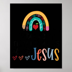 I Teach Tiny Humans About Jesus Christian Teacher  Poster