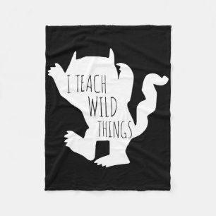 I Teach Wild Things Monster Fun Halloween Gifts  Fleece Blanket