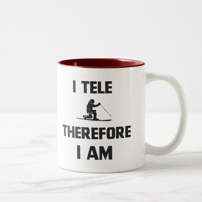 I Tele Therefore I Am Two-Tone Coffee Mug (Right)