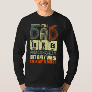 I Tell Dad Jokes Periodically Retro 80s Element Fa T-Shirt