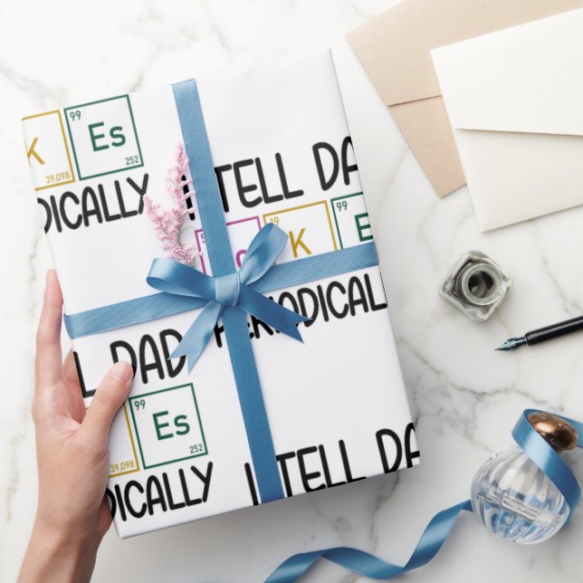 I Tell Dad Jokes Periodically Wrapping Paper (Gifting)