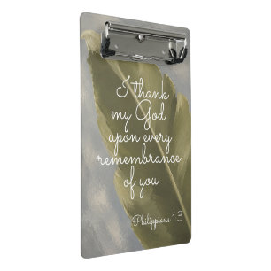 I THANK MY GOD Philippians 1:3 Teacher Gift Mini Clipboard