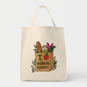 I 🍎 The Farmers Market Tote Bag