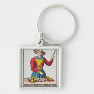 I The Magician, seven tarot cards Key Ring