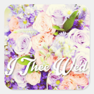 I Thee Wed Envelope Seals and Wedding Stickers