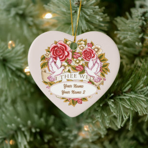 I Thee Wed wedding ornament