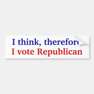 I Think Bumper Sticker