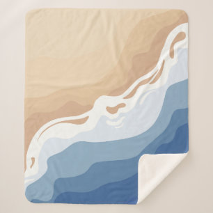 I think I could see the beach  Sherpa Blanket