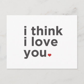 I Think I Love You Postcard
