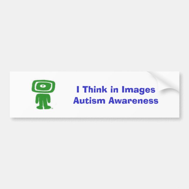 I Think in Images Bumper Sticker (Front)