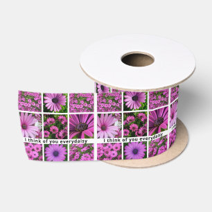 I Think Of You Every Daisy Relationship Greeting Satin Ribbon