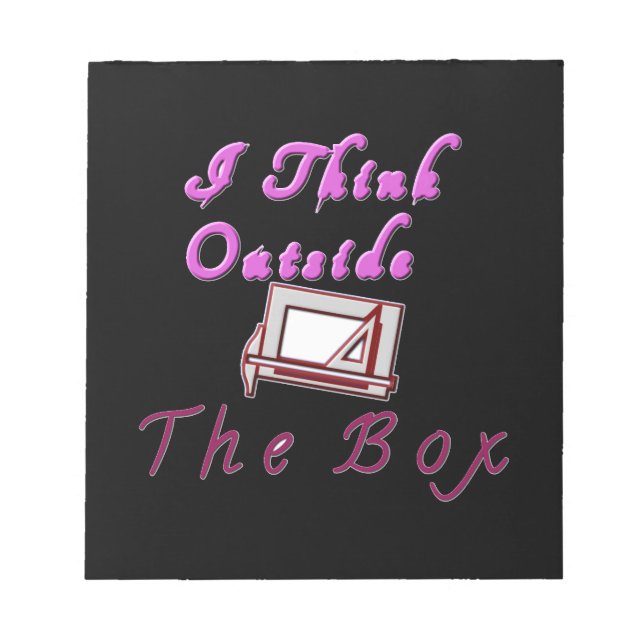 I Think Out of the Box: Creative Design Notepad (Front)